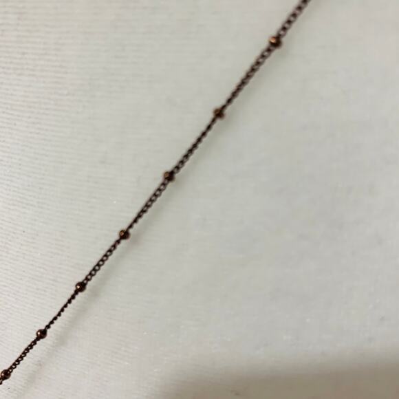 Fossil Copper Tone Rhinestone Sphere Ball Necklace 18" - Picture 3 of 5